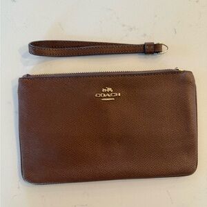 Coach Brown Wristlet